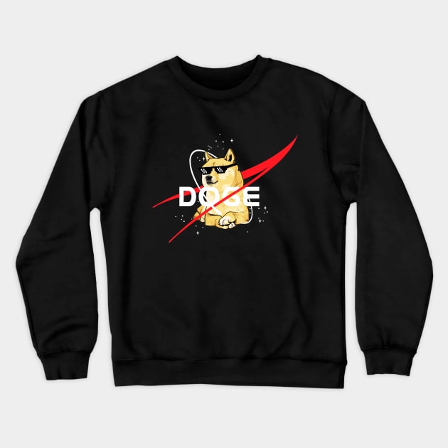 Space Doge #2 Crewneck Sweatshirt by TEEVEETEES